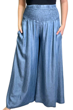 VAL Denim Look Palazzo Trousers