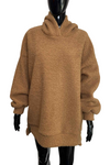 ANGELA Boucle Zip Hoodie - Camel