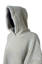 ANGELA Boucle Zip Hoodie - Cream