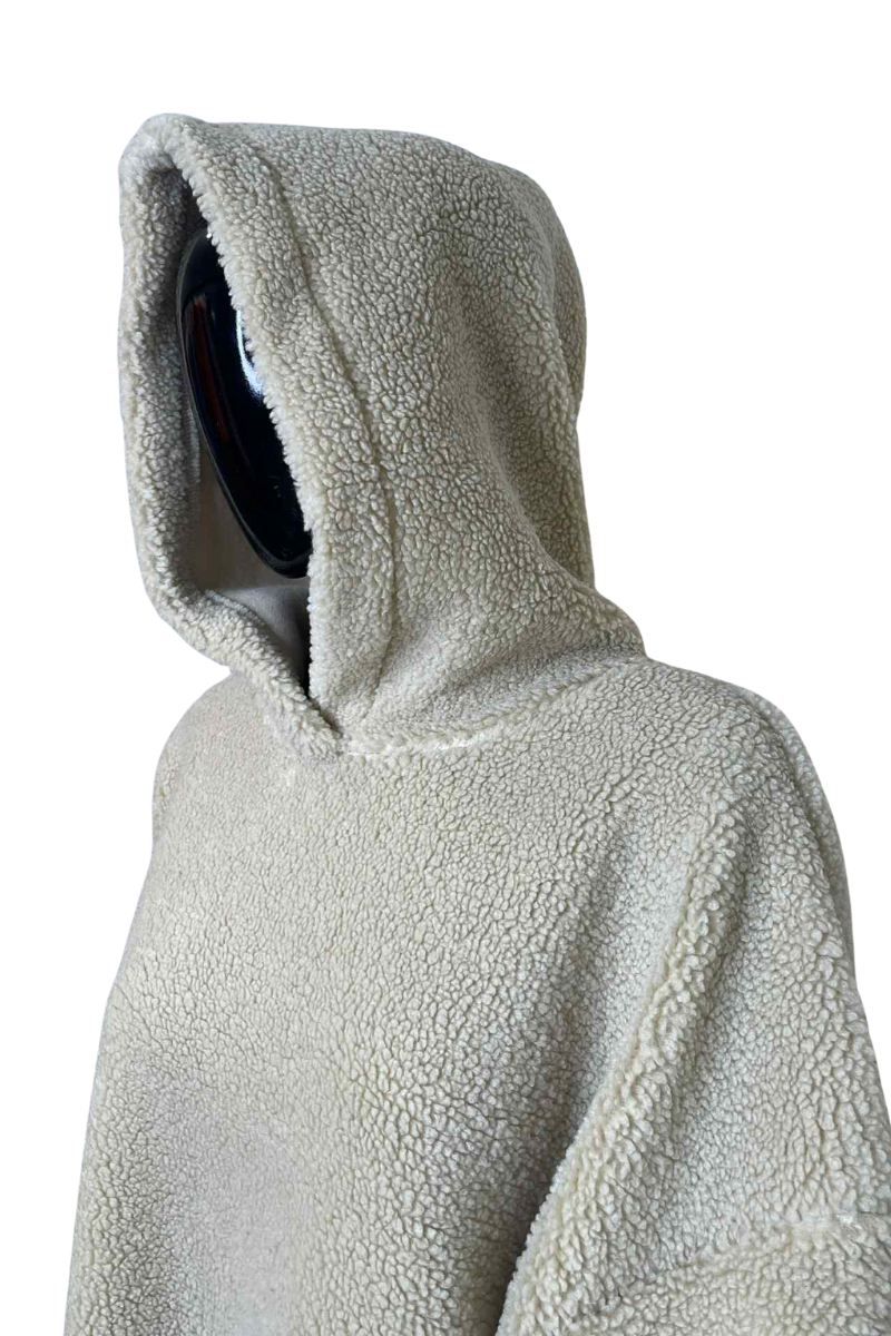 ANGELA Boucle Zip Hoodie - Cream