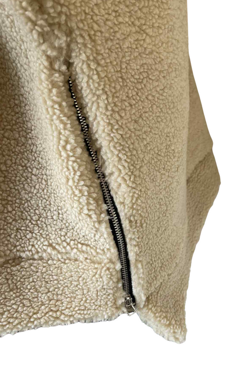 ANGELA Boucle Zip Hoodie - Cream