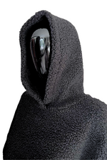 ANGELA Boucle Zip Hoodie - Black