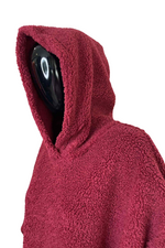 ANGELA Boucle Zip Hoodie - Wine