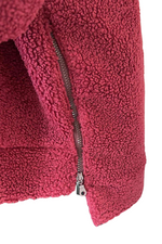 ANGELA Boucle Zip Hoodie - Wine