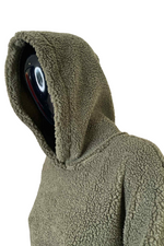 ANGELA Boucle Zip Hoodie - Khaki