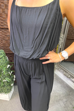 BRIANNA Plain Jumpsuit - Black