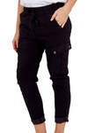 KIRSTY Cargo Magic Trousers - Black