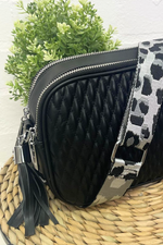ZOLA Quilted Crossbody Bag - Black