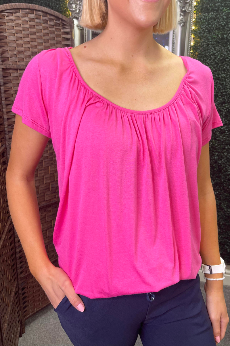LORNA Plain Top - Fuchsia (NO RETURNS)