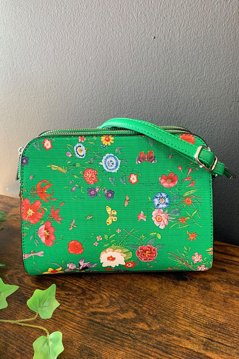 SKYLA Floral Crossbody Bag - Green