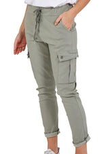 KIRSTY Cargo Magic Trousers - Khaki