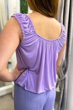SHONA Plain Vest Top - Lilac