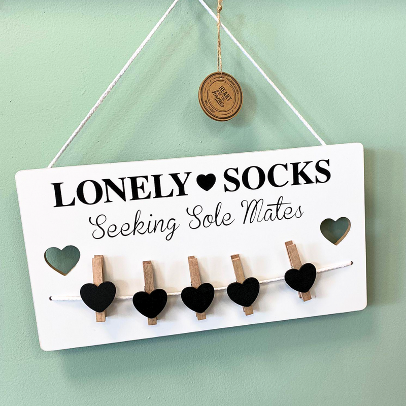 'Lonely Socks' Hanging Plaque