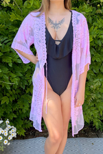 CHANEL Crochet Lace Kimono - Pink