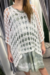 NADINE Open Knit Top - White