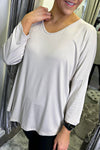 ISABEL Plain Top - Beige
