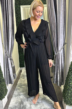 EZZY Pleated Jumpsuit - Black