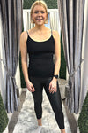 LAURIE Plain Vest Top - Black