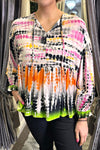 PRIYA Tie-Dye Blouse - Black