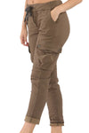 KIRSTY Cargo Magic Trousers - Brown
