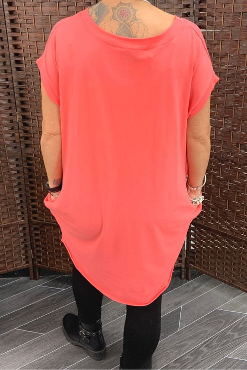 JOYCE Plain Top - Coral