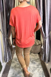TAYLOR Plain Top - Coral