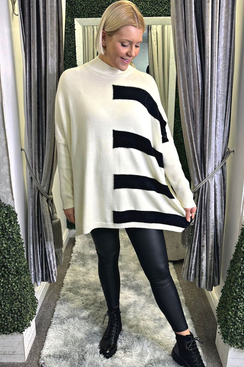 APRIL Oversized Stripe Jumper