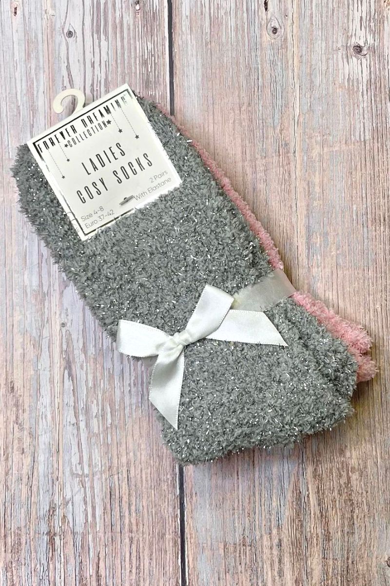 Grey Cosy Socks - KH01