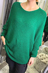 ALEXA Oversized Knitted Jumper - Jade Green