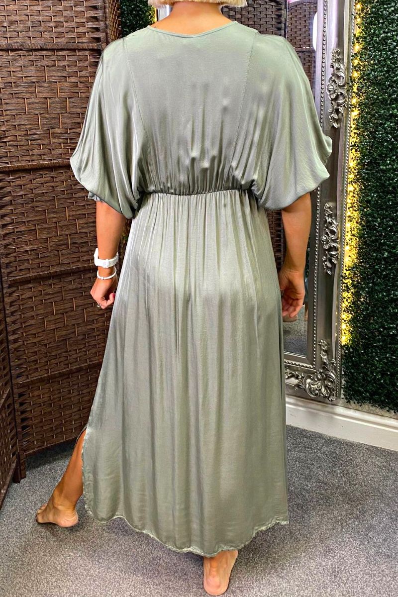 SONIA Plain Maxi Dress - Khaki