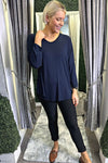 ISABEL Plain Top - Navy