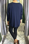ISABEL Plain Top - Navy