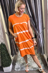 CLEO Tie-Dye Dress - Orange