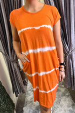 CLEO Tie-Dye Dress - Orange