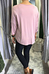 ISABEL Plain Top - Dusky Pink
