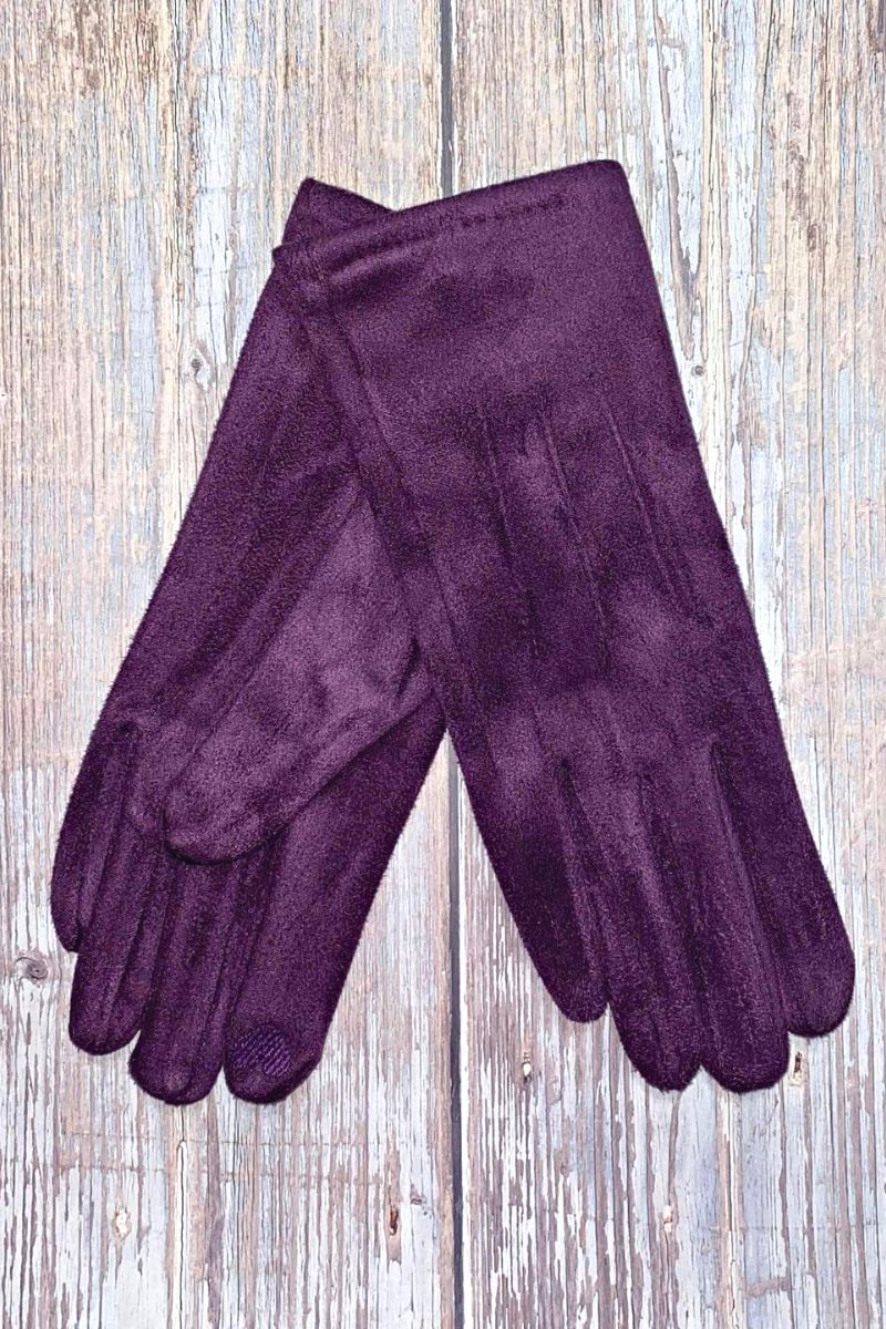 Purple Plain Gloves - C37