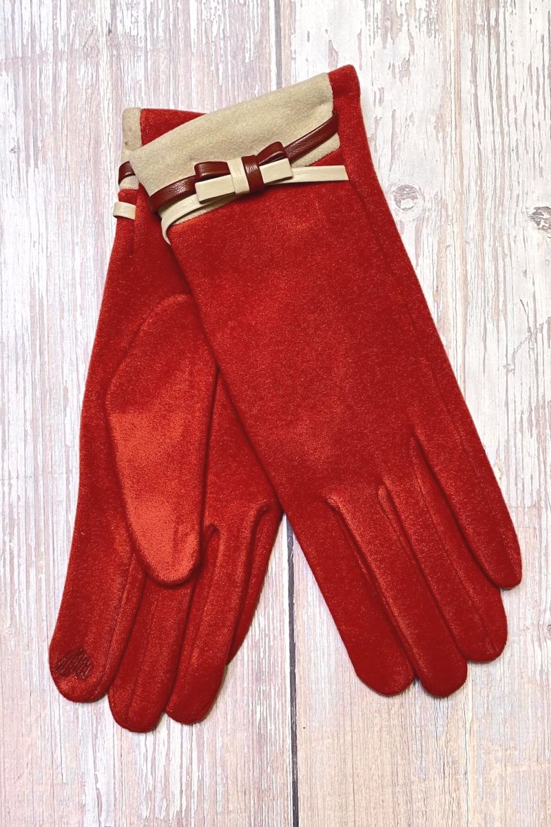 Red Bow Gloves - C30