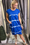 CLEO Tie-Dye Dress - Royal Blue