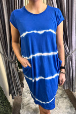 CLEO Tie-Dye Dress - Royal Blue