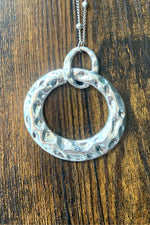 Silver Oval Necklace - C43