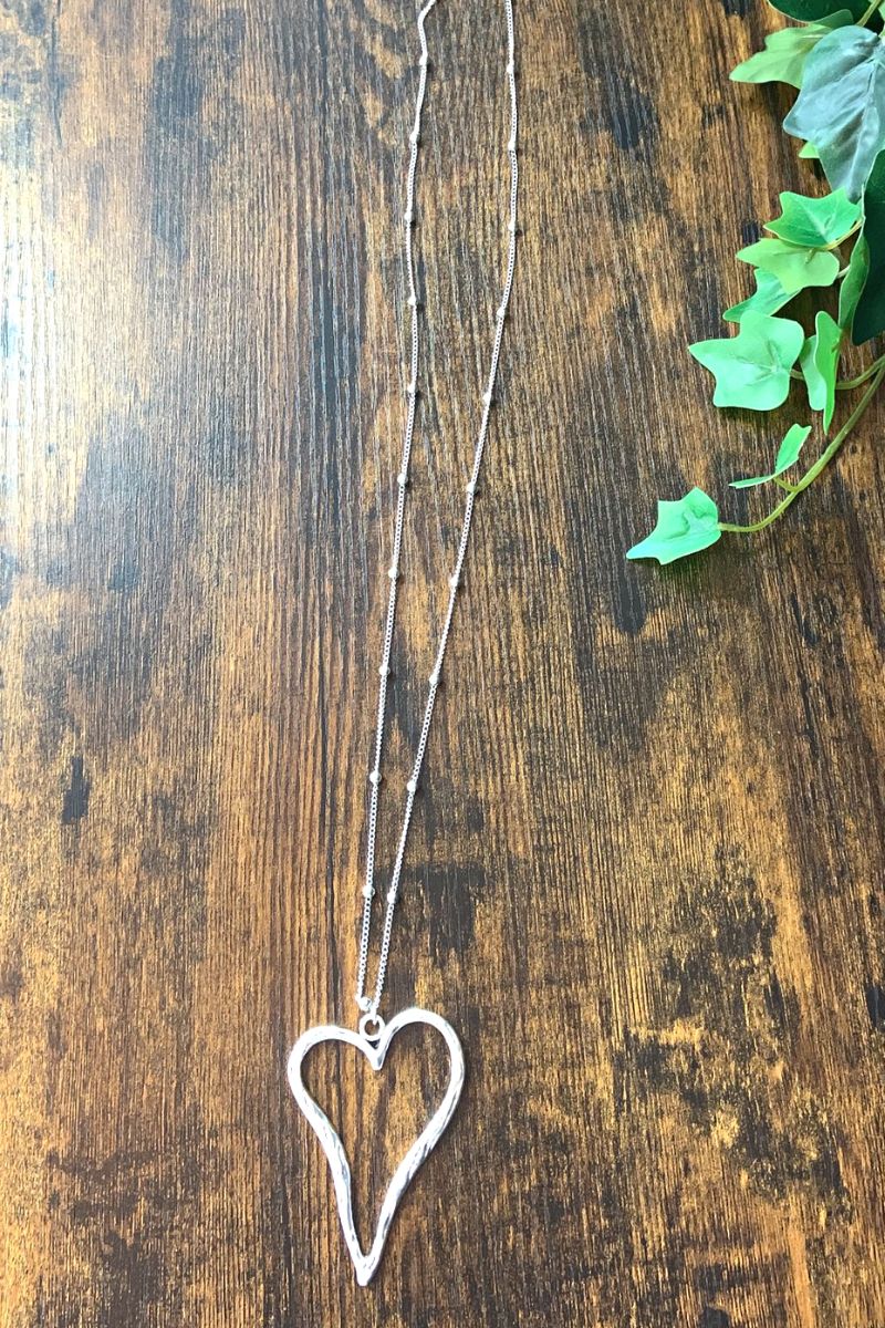 Silver Heart Necklace - C45