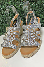 LINZI Wedge Sandal - Silver