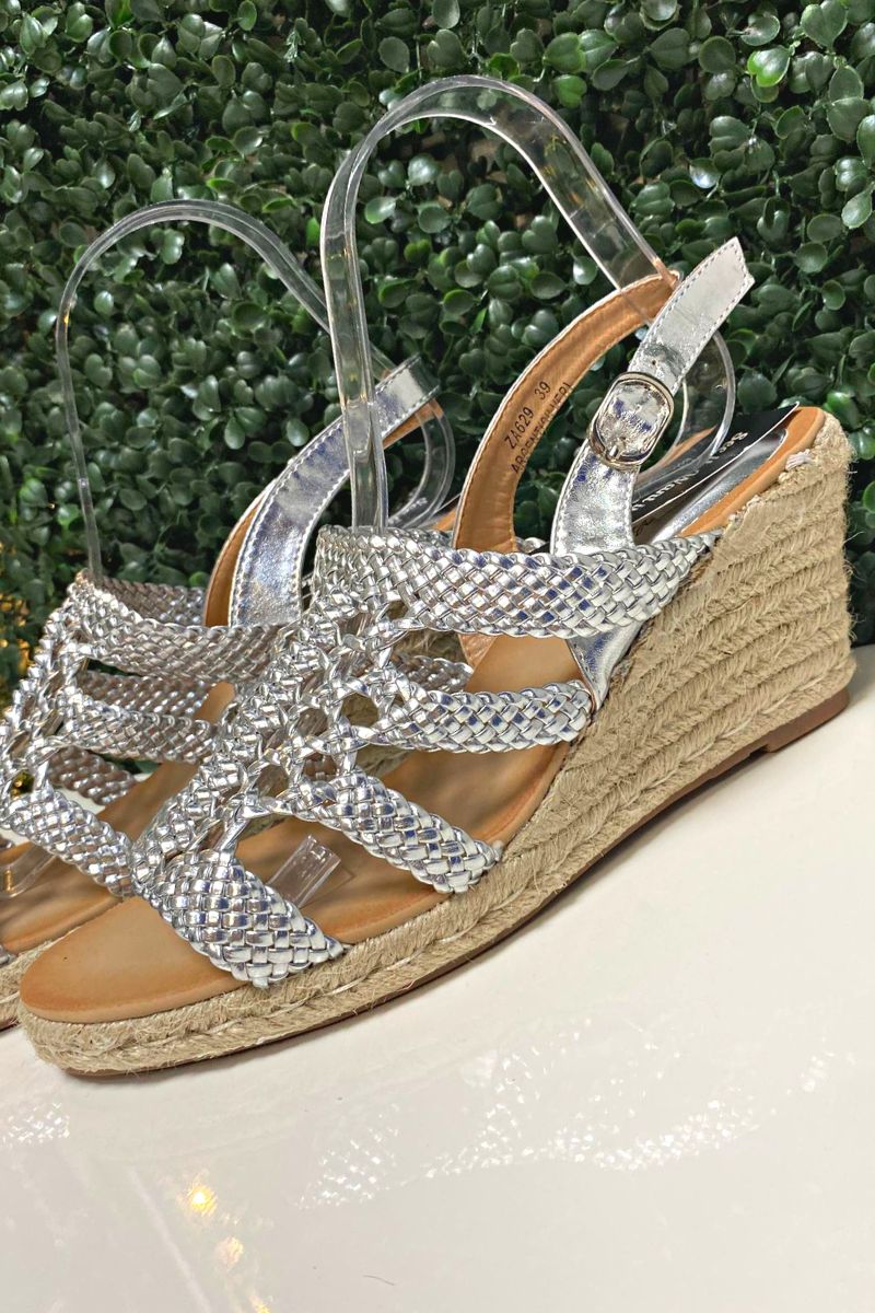 LINZI Wedge Sandal - Silver