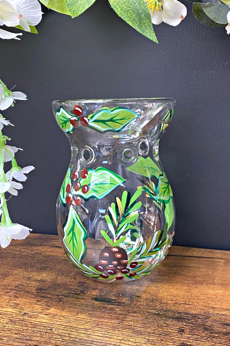 Holly & Berry Hand Painted Wax Melter