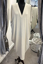 ANITA V Neck Dress - Beige