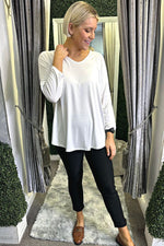 ISABEL Plain Top - White