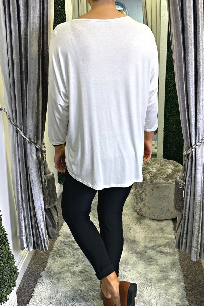 ISABEL Plain Top - White