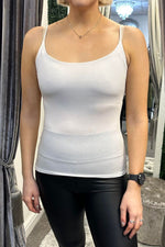 LAURIE Plain Vest Top - White