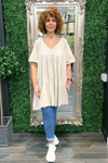 TASHA Tiered Smock Dress - Beige