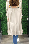 TASHA Tiered Smock Dress - Beige